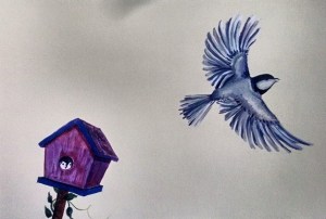 Megan's Room ~ Fill in the Fence Mural by Lynn Spencer-Nelson